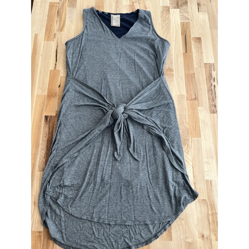Anthropologie DOLAN Left Coast Striped V-neck Tank Beach Dress Wrap Tie Small